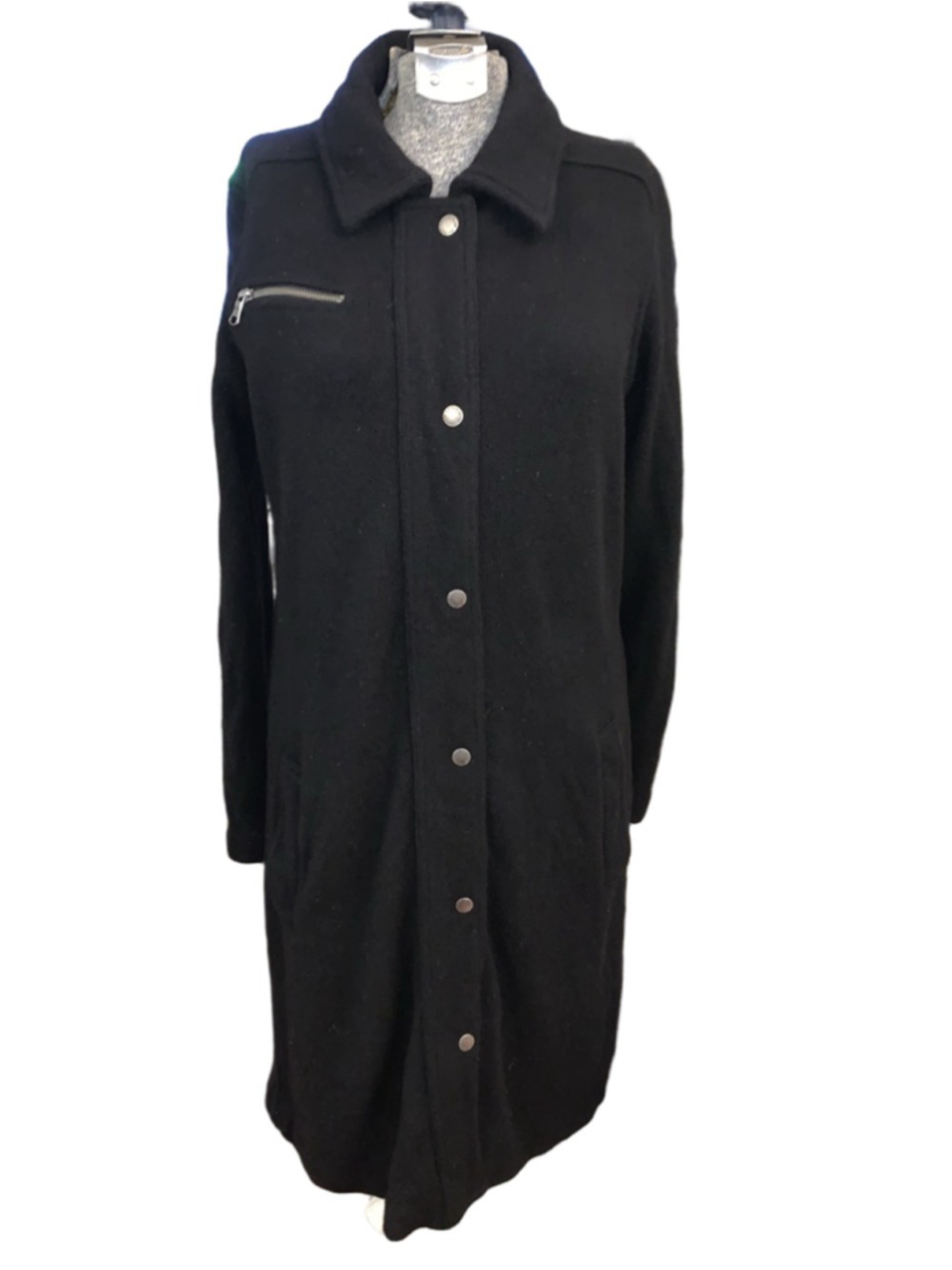 Women's Ralph Lauren Black Pea Coat L